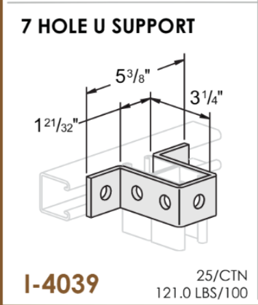 7 Hole U Support HDG